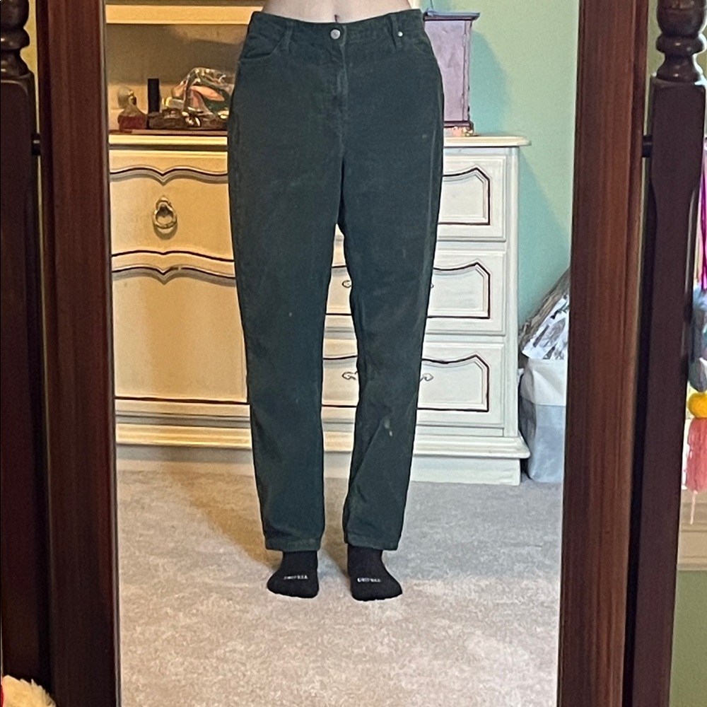 BDG Forest Green Corduroy Trousers - Picture 4 of 6